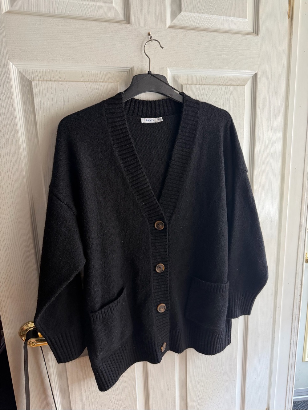 Ricki's Black Button-Front Knit Cardigan